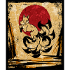 Nine-Tailed Fox Japanese Retro Art
