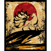 Nine-Tailed Fox Japanese Retro Art