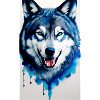 blauer Wolf
