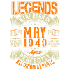 1949 May Birthday Legend