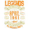 1961 April Birthday Legend