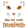 Karneval Katzen Gesicht mit Sternchen