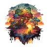 Waldmotiv - Wald - Insel - Logo