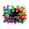 Arcade Neon Gaming Monster
