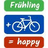 Frühling Fahrrad happy