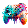 Neon Gaming Controller / Kontroller