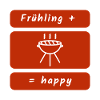 Frühling grillen happy