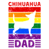 Chihuahua Dad LGBTQ Drapeau arc-en-ciel