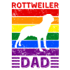 Rottweiler Dad LGBTQ Rainbow Flag