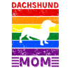 Teckel Maman LGBTQ Drapeau arc-en-ciel