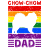 Chow-chow Dad LGBTQ Rainbow Flag