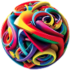 Abstrakte 3D-Graffiti-Farben