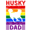 Husky Dad LGBTQ Rainbow Flag
