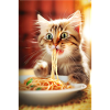 Funny cat spaghetti