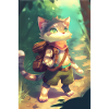 Cat Hiking Adventurer