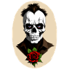 Skull with rose