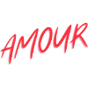 "Amour" red, design t-shirt