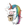 Einhorn mit Kaffee