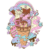Rabbit and bear Ice Cream