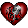 Microphone Stars Heart clef