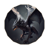 Menacing looking flying dragon