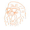 Lion party lion drawn