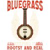 Witziges Bluegrass-Musiker-Design für