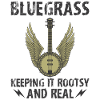 Witziges Bluegrass-Musiker-Design für