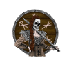 Vikingmaidwith shield