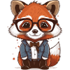 Red Panda en hipster