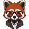Red Panda en hipster