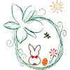 Easter nest with Easter bunny