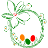 Easter nest with Easter eggs