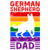 German-shepherd Dad LGBTQ Rainbow Flag