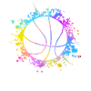 Basketball Bunte Spritzer