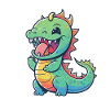 Kawaii Cute Happy Dragon