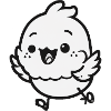 Kawaii Cute Happy Chicken