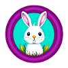 Rabbit White Purple Easter