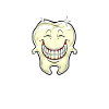 Cartoon Grinning Healthy Tooth