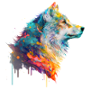 Aquarelle Loup