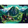 8bit Pixel Bergsee