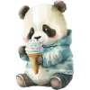 Panda - eat ice cream
