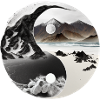 Ying Yang - mountains - beach