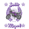 Moped Mopedfahrerin Retro Mofa Zweitakt Roller