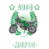 Moped Mopedfahrer Retro Mofa Zweitakt
