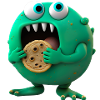 cute alien cookies monster