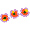 Blüten in rosa, rot und gelb