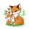 Fox Mama Baby