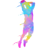 Basketball Bunte Spritzer