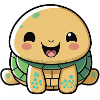 Kawaii Cute Happy Turtle